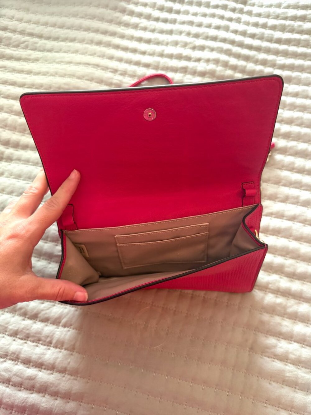 Coach Pink Crossbody Chain Strap Clutch Bag - Picture 3 of 3